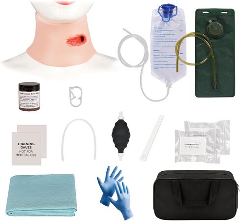 Wearable Neck Wound Packing Trainer Kit for Hemorrhage Control Training, Complete Bleeding Control Training Set for EMT, EMS, Tactical, Stop the Bleeding Simulator in Kuwait