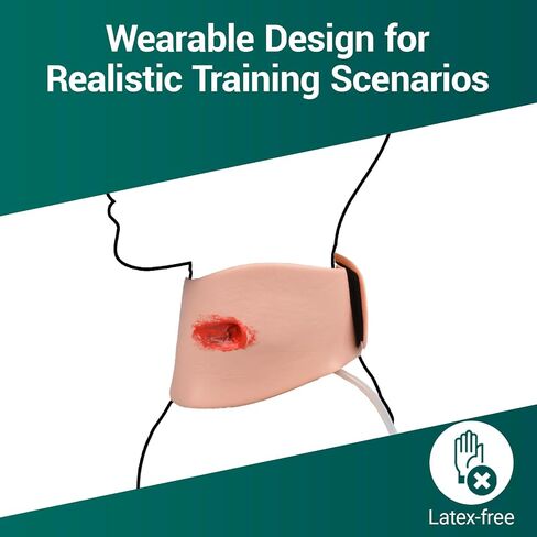 Wearable Neck Wound Packing Trainer Kit for Hemorrhage Control Training, Complete Bleeding Control Training Set for EMT, EMS, Tactical, Stop the Bleeding Simulator in Kuwait