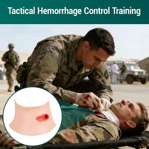 Wearable Neck Wound Packing Trainer Kit for Hemorrhage Control Training, Complete Bleeding Control Training Set for EMT, EMS, Tactical, Stop the Bleeding Simulator in Kuwait