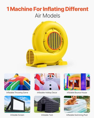 منفاخ Happybuy القابل للنفخ، يتميز بخيارات طاقة 680 وات و750 وات مع محرك بقوة 1.0 حصان. هذه المضخة التجارية، تعمل بسرعة 3400 دورة في الدقيقة كحد أقصى. أصفر. in Kuwait