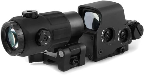 558 Red Dot Sight & G33 G43 G45 3X/5X Magnifier & 2.26" FTC Mount & Riser Base with IR Switch Button NV Night Vision Function，for Night/Day Use Viewing in Kuwait