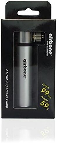 Airbone ZT702 Supernova Ultra-Compact Bicycle Pump for Schrader/Presta (9.9cm) Silver in Kuwait