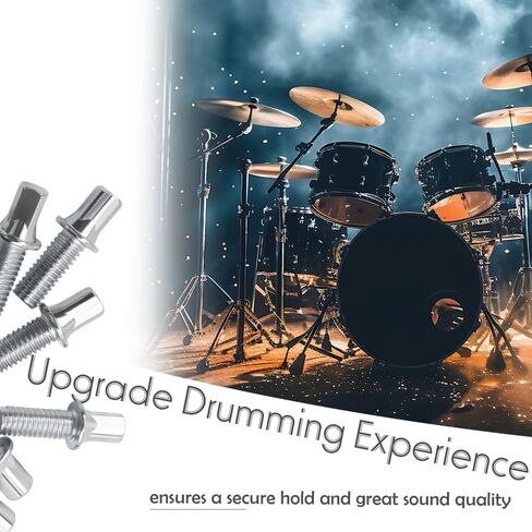 M6 x 15mm Drum Key Bolts, 12 Pcs Key Screw Drum Set Hardware Bass Drum Screw Replacement Supply for Percussion Repair and Maintenance Essential Drum Hardware Accessories in Kuwait