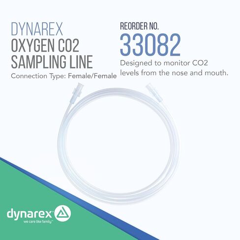 Dynarex 33082 Oxygen CO2 Sampling Line, Female/Female Connection, 3" Diameter, 7" Length, Pack of 25 in Kuwait