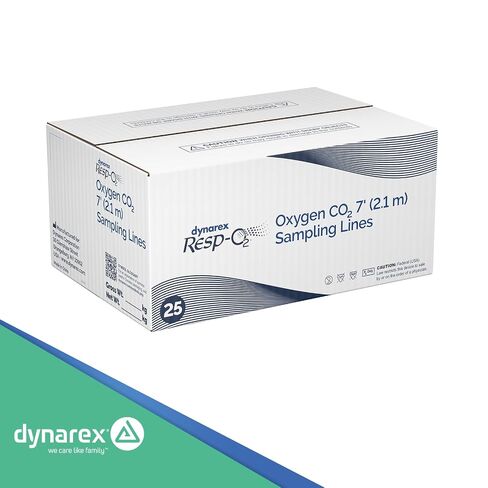 Dynarex 33082 Oxygen CO2 Sampling Line, Female/Female Connection, 3" Diameter, 7" Length, Pack of 25 in Kuwait