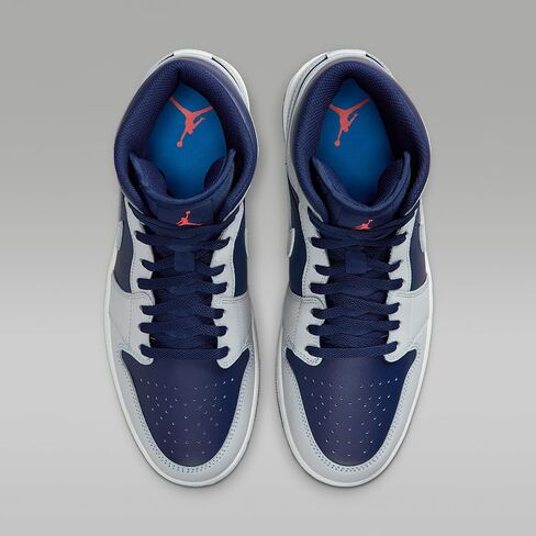 Air Jordan 1 Mid Men's Shoes (Blue Void/Summit White/Hot Lava/Pure Platinum) in Kuwait