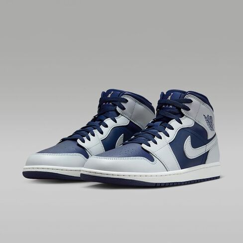 Air Jordan 1 Mid Men's Shoes (Blue Void/Summit White/Hot Lava/Pure Platinum) in Kuwait