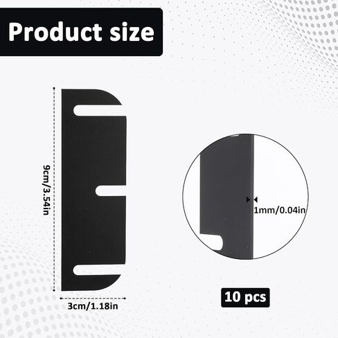 10 PCS Door Hinge Shims 3.5 Inch Black, ABS Plastic Door Shims Repair Kit for Doors Alignment, Adjusting Spacing to Fix Sagging, Misaligned Doors in Kuwait