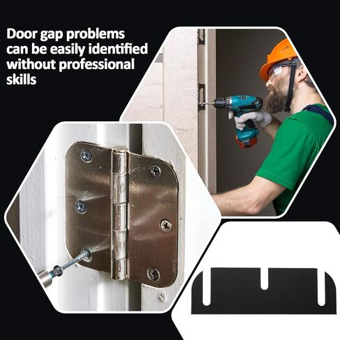 10 PCS Door Hinge Shims 3.5 Inch Black, ABS Plastic Door Shims Repair Kit for Doors Alignment, Adjusting Spacing to Fix Sagging, Misaligned Doors in Kuwait