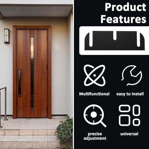 10 PCS Door Hinge Shims 3.5 Inch Black, ABS Plastic Door Shims Repair Kit for Doors Alignment, Adjusting Spacing to Fix Sagging, Misaligned Doors in Kuwait