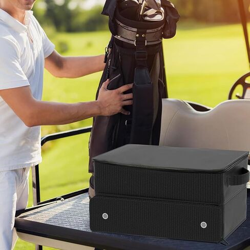 Diydeg Golf Trunk Organizer, Oxford Fabric Water Proof Car Trunk Locker with Separate Ventilated Compartment for Shoe Storage, for Balls, Clothes, Tees and Gloves in Kuwait