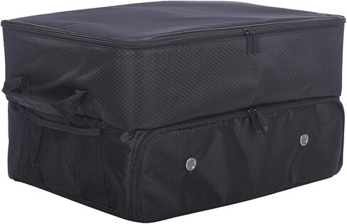 RiToEasysports Golfer Trunk Organizer, Foldable Portable Car Storage Bag with 4 Compartments for Clothes Shoes Accessories in Kuwait