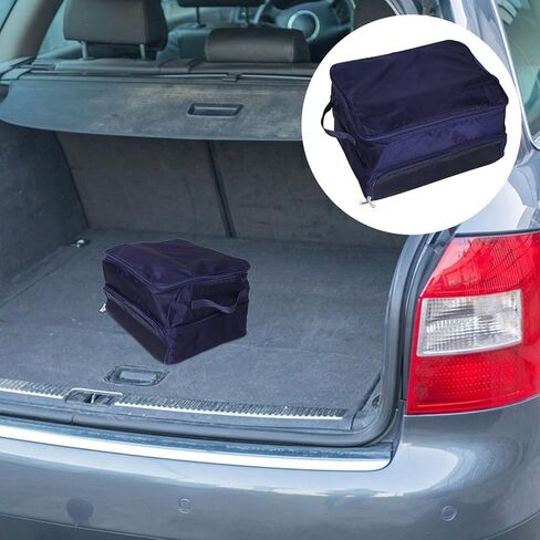 TEHAUX Large Capacity Golf Trunk Organizer Bag for Men with Reliable Oxford Cloth Material and Easy to Carry Design, for Travel and Outdoor Sports to Store Golf Shoes and Essentials in Kuwait