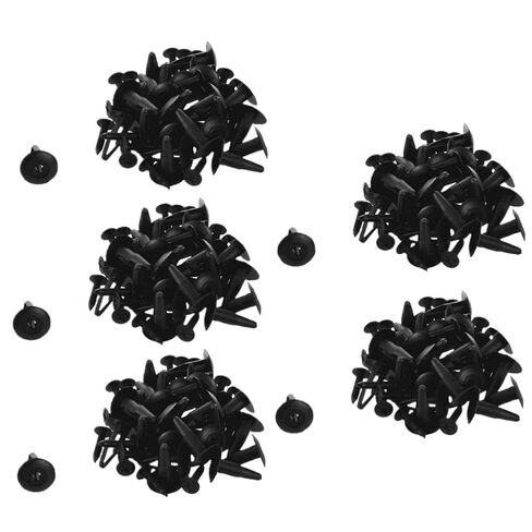 Plastic Rivets Car Bumper Push Clips 125 Pcs 32 Mm Long Black Compatible with Automotive in Kuwait