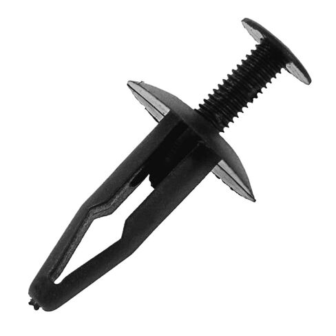 Plastic Rivets Car Bumper Push Clips 125 Pcs 32 Mm Long Black Compatible with Automotive in Kuwait