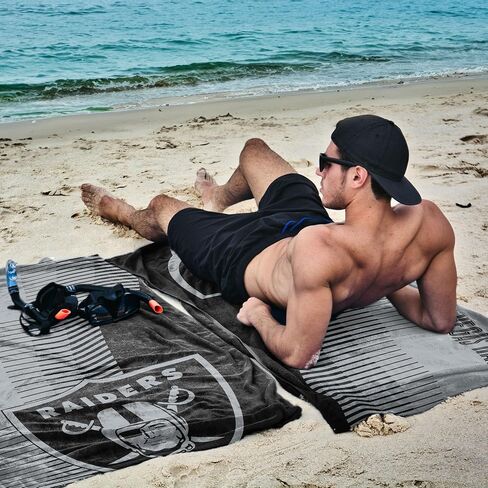 Northwest Las Vegas Raiders NFL Progression Jacquard Beach Towel 36 x 72 Inches in Kuwait