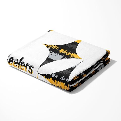 Northwest NFL Pittsburgh Steelers Oversized Microfiber Beach Towel, 60 x 70 Inches – Quick Dry, Sand Resistant, Lightweight, Highly Absorbent, Shibori Design in Kuwait