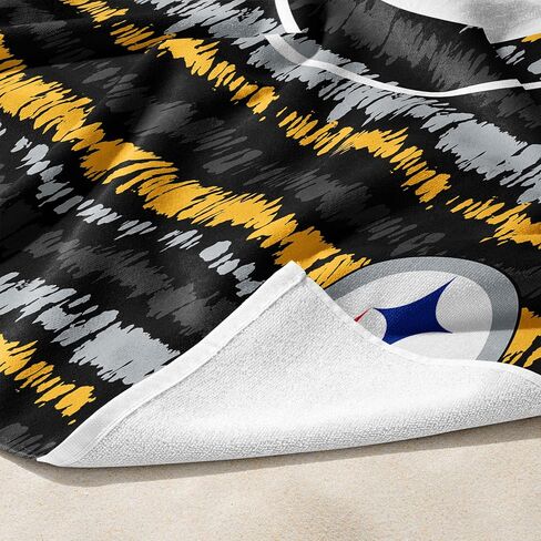 Northwest NFL Pittsburgh Steelers Oversized Microfiber Beach Towel, 60 x 70 Inches – Quick Dry, Sand Resistant, Lightweight, Highly Absorbent, Shibori Design in Kuwait