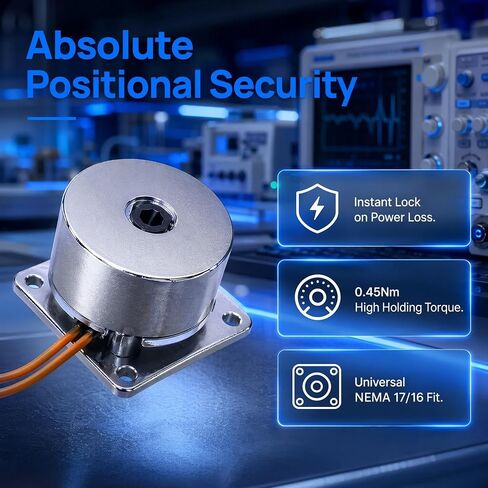 Square DC Electromagnetic Brake for 39mm Nema 16 42mm Nema 17 Stepper Motor, 4W 12V 24V, 0.45Nm 39x39mm Flange Power Off Brake (24, Volts) | 39mm Nema 16 42mm Nema 17 Stepper Motor Power Off Brake Square DC Electromagnetic Brake in Saudi Arabia