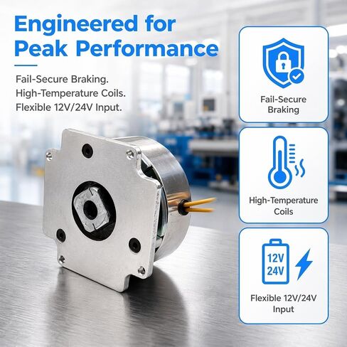 57mm Nema 23 Stepper Motor Permanent Magnet Brake, 12V 24V DC, 57x57mm Frame 1.5Nm, 8mm D Shaft Power Off Electromagnetic Brake, (24, Volts) | 57mm Nema 23 Stepper Motor Permanent Magnet Brake Power Off Electromagnetic Brake in Saudi Arabia