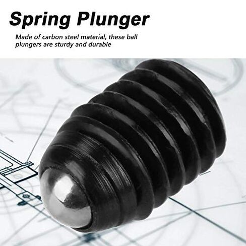 10pcs M6 Screw Thread Ball Plunger Hex Socket Spring Plunger Ball Carbon Steel Ball Spring Plungers Set (M6X8) in Saudi Arabia