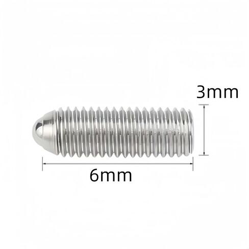 M3 x 6mm Ball Point Set Screws, Thread Hex Socket Ball Spring Plungers Set, Hexagonal Socket Ball Plunger, 20Pcs in Saudi Arabia