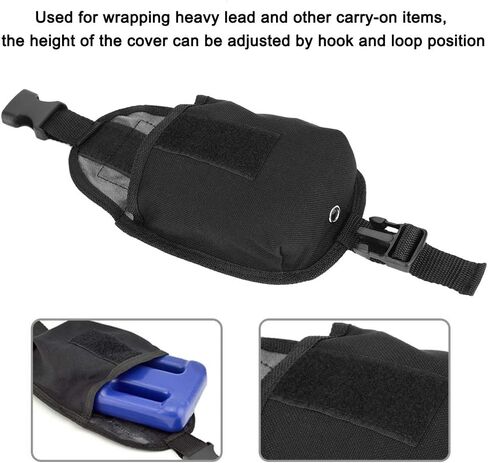 VBESTLIFE 2Kg/3Kg Diving Weight Pocket Replacement Dive Trim Counter Weight Belt Pouch with Quick Release Buckle (Red, Black)(Black 2Kg) in Saudi Arabia