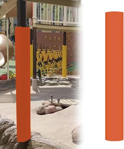 8ft Round Pole Protector Padding - Foam Column Bumper Pad with Fasteners for Basketball Hoops, Light & Lamp Posts - 4" Diameter Safety Wrap for Maximum Impact Protection & Durability in Kuwait