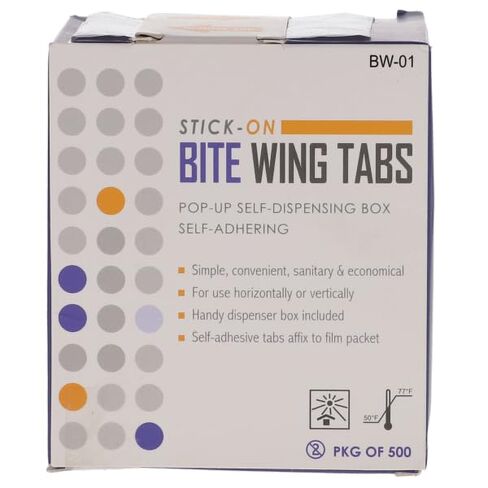 باك-دينت CP001/BW-01 أقراص الأسنان X-Ray Bite Wing Tabs Stick-On 500/Bx in Kuwait