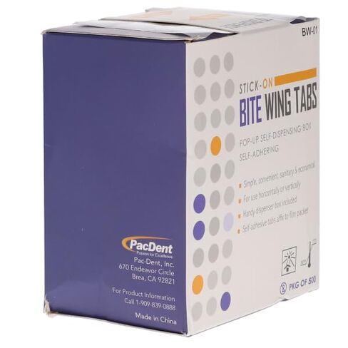 باك-دينت CP001/BW-01 أقراص الأسنان X-Ray Bite Wing Tabs Stick-On 500/Bx in Kuwait