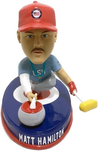 Bobbleheads مات هاميلتون الكيرلنج فريق الألعاب الأولمبية الولايات المتحدة الأمريكية 2018 الميدالية الذهبية in Kuwait
