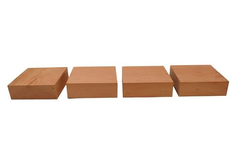 4 Beautiful Black Cherry Kiln Dried Bowl Blanks Turning Block Wood Shop Small Projects Ready to Finish Turn Approximately 6" X 6" X 3" in Kuwait