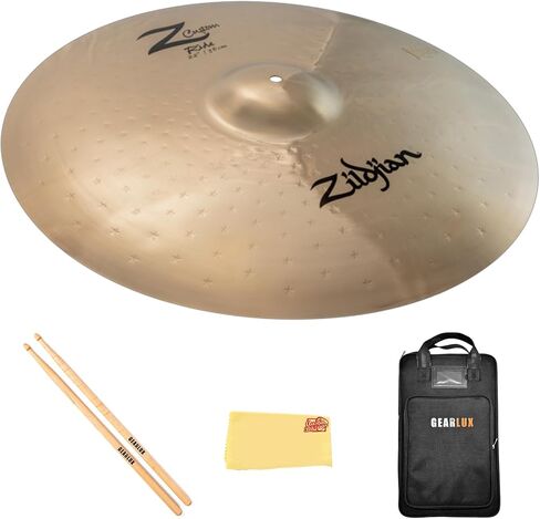 Zildjian Z40119 20" Z Custom China Cymbal | Bundle with Drumsticks, Drumstick Bag, and Austin Bazaar Polishing Cloth in Kuwait
