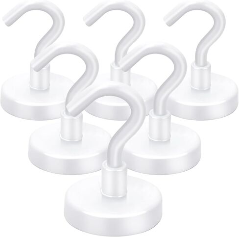 LOVIMAG Strong Magnetic Hooks, 30lbs Utensil Racks Kitchen Utensil Holders Hanging Cruise Cabins, Ship Essentials, Rare Earth Magnet for Refrigerator,Hanging,Classroom,Ceiling-25 Pack in Kuwait