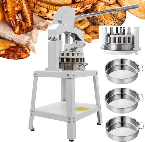 INTSUPERMAI Dough Divider Cutter Machine 36PCS Manual Dough Divider Rounder 3 Pans Hydraulic Dough Equal Cutter DIvider Cutting Machine 1.06oz-5.64oz One Piece in Kuwait