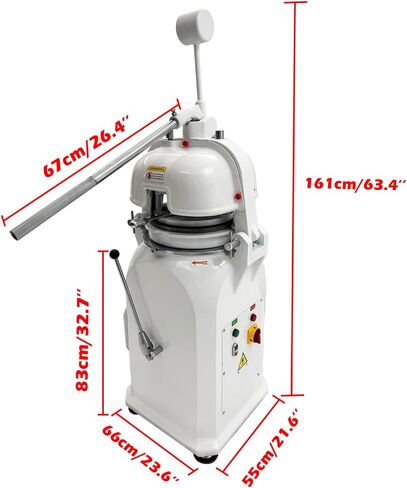 110V Commercial 30 Blocks Semi-Automatic Dough Divider and Rounder Weight Dough 1.06oz-3.53oz (30g-100g) in Kuwait