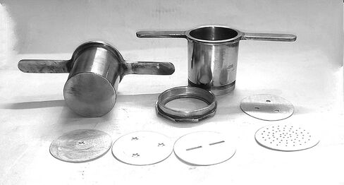 Aluminum Murukku Maker Chakli Sev Sancha Kitchen Dough Press with 5 Different Jalis, Ribbon Pakoda Idiyappam Gathiya Maker in Kuwait