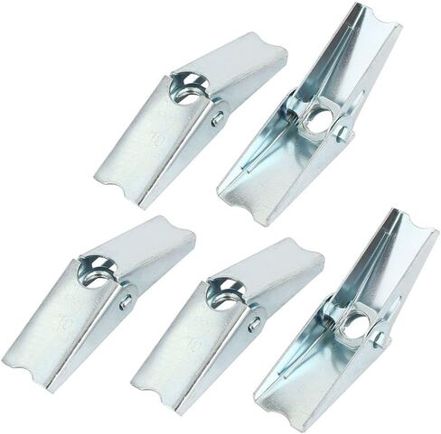uxcell M10 Dia Female Thread Spring Loaded Hollow Wall Anchor Toggle Wing Nut 5pcs in Kuwait