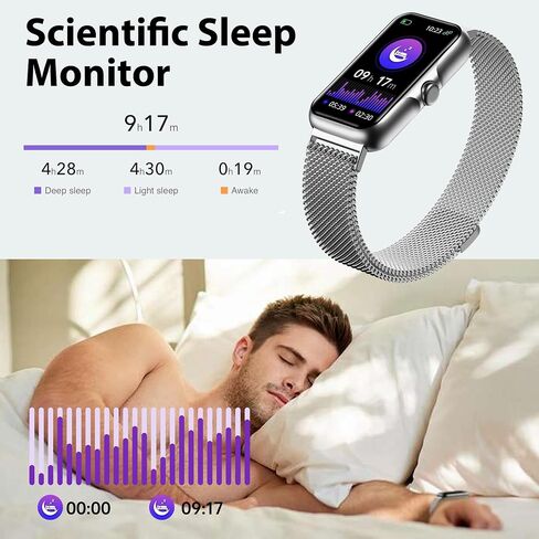 Fitness Tracker with 24/7 Continuous Heart Rate, Blood Oxy-gen Monitor, Smart Watch with Sleep Monitor, IP68 Waterproof Activity Tracker Step Counter for Women Men (Silver) in Kuwait