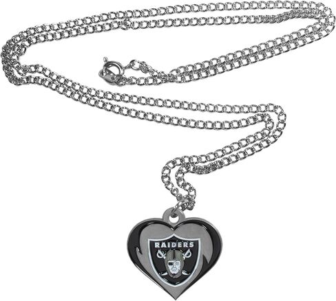 Siskiyou Sports NFL Las Vegas Raiders Heart Necklace, Team Colors, One Size in Kuwait