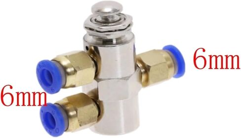 صمام العادم 2 موضع 5 طرق تشغيل/إيقاف M5 مفتاح ضغط على زر TAC-4P صمام ميكانيكي هوائي هوائي مع تركيبات (مع تركيب 6 مم) in Kuwait