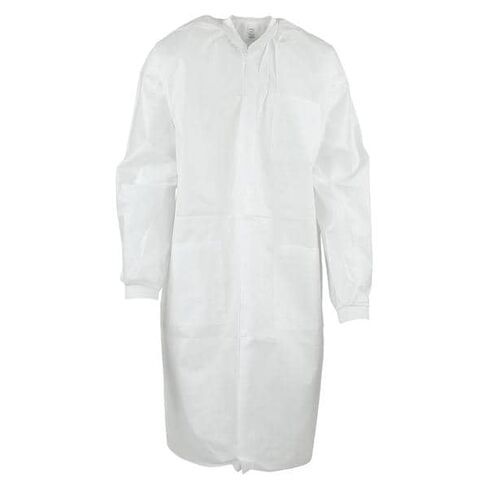 3660WHM-K Lab Coats Safe Knit Cuffs White Medium 3/Pk in Kuwait