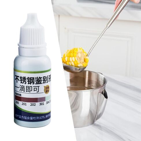 Stainless Steel Test Liquid, 15ml Detection Reagent, Rapid Tableware with Analysis Solution, Inspection Utility with Easy Use, Compact Accessory, Portable Pack for Material Testing Kitchen Lab in Kuwait