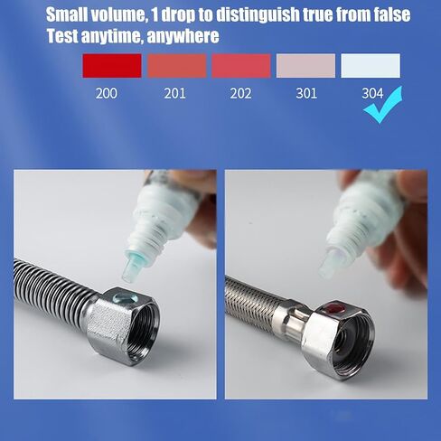 Stainless Steel Test Liquid, 15ml Detection Reagent, Rapid Tableware with Analysis Solution, Inspection Utility with Easy Use, Compact Accessory, Portable Pack for Material Testing Kitchen Lab in Kuwait