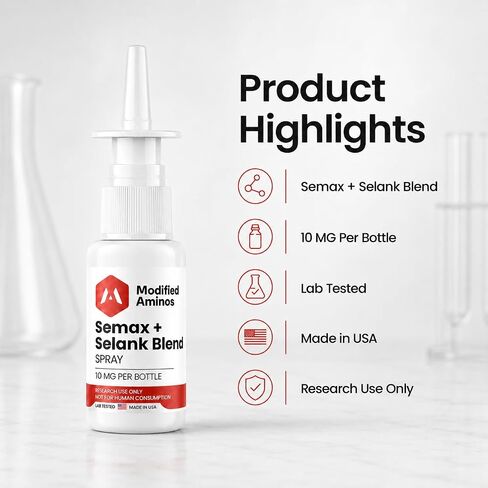 Semax + Selank Spray 5mg/5mg - صنع في الولايات المتحدة الأمريكية - أمينوسات معدلة in Kuwait