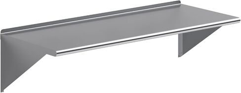AmGood 24" X 60" Stainless Steel Wall Shelf | Metal Shelving | Garage, Laundry, Storage, Utility Room | Restaurant, Commercial Kitchen | NSF in Kuwait
