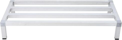 Jojoka Heavy Duty Aluminum Dunnage Rack, 48×20 Inch Elevated Storage Stand, 1500 Lbs Load-Bearing Commercial Shelf, Humidity-Resistant Organizer for Kitchen Restaurant Supermarket Grocery in Kuwait