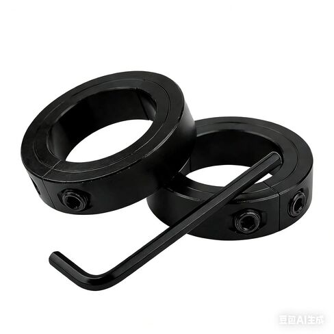 2-Pack High Precision 1" Bore Double Split Clamp-On Shaft Collars, Carbon Steel Black Oxide with Set Screws and Hex Key for CNC, Linear Rails, Industrial Equipment in Kuwait