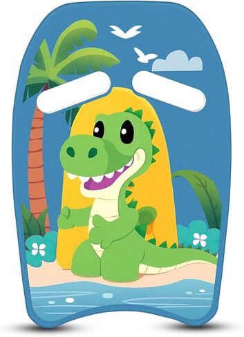 Swimming Kickboard for Kids - Cute Cartoon Dinosaur Swim Training Kick Board, Pool Exercise Aid Equipment for Children to Learn to Swim in Kuwait