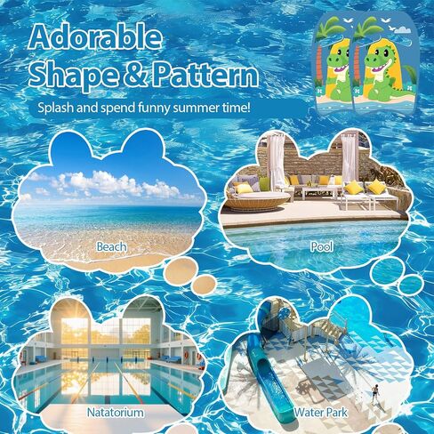 Swimming Kickboard for Kids - Cute Cartoon Dinosaur Swim Training Kick Board, Pool Exercise Aid Equipment for Children to Learn to Swim in Kuwait